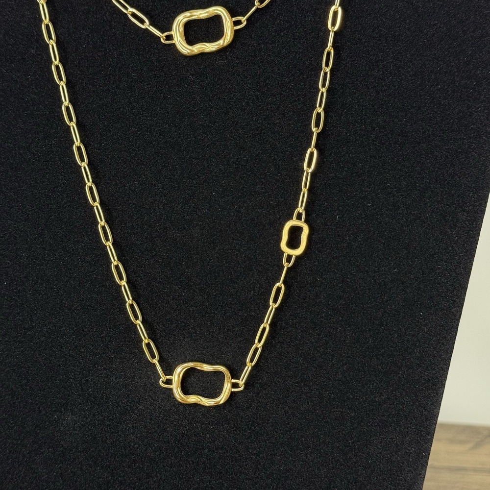 SLIDE JEWELRY 18K Gold Plated Necklace & Bracelet Set‎ Adjustable Zirconia - Picture 3 of 16